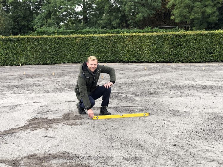 Jurrian van der Vaart op 'zijn' eerste green.